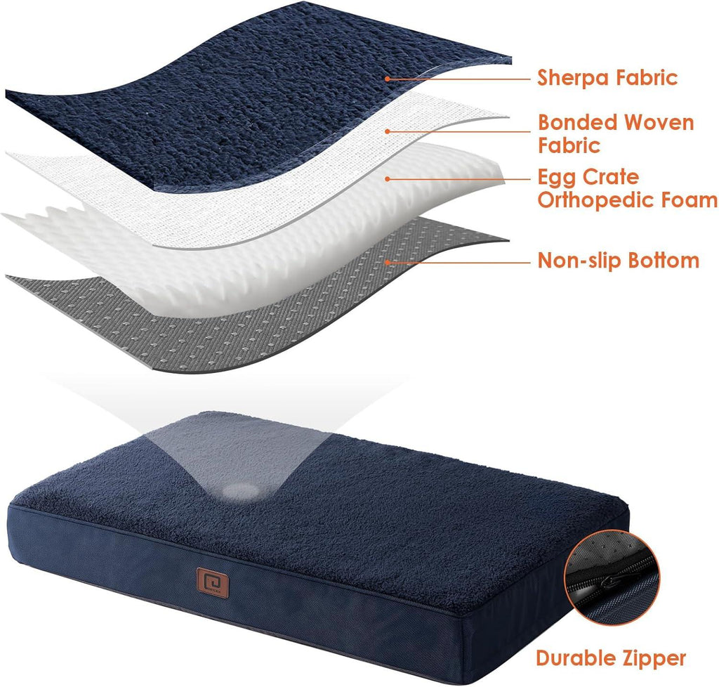 EHEYCIGA Foam Dog Mattress with Removable Cover