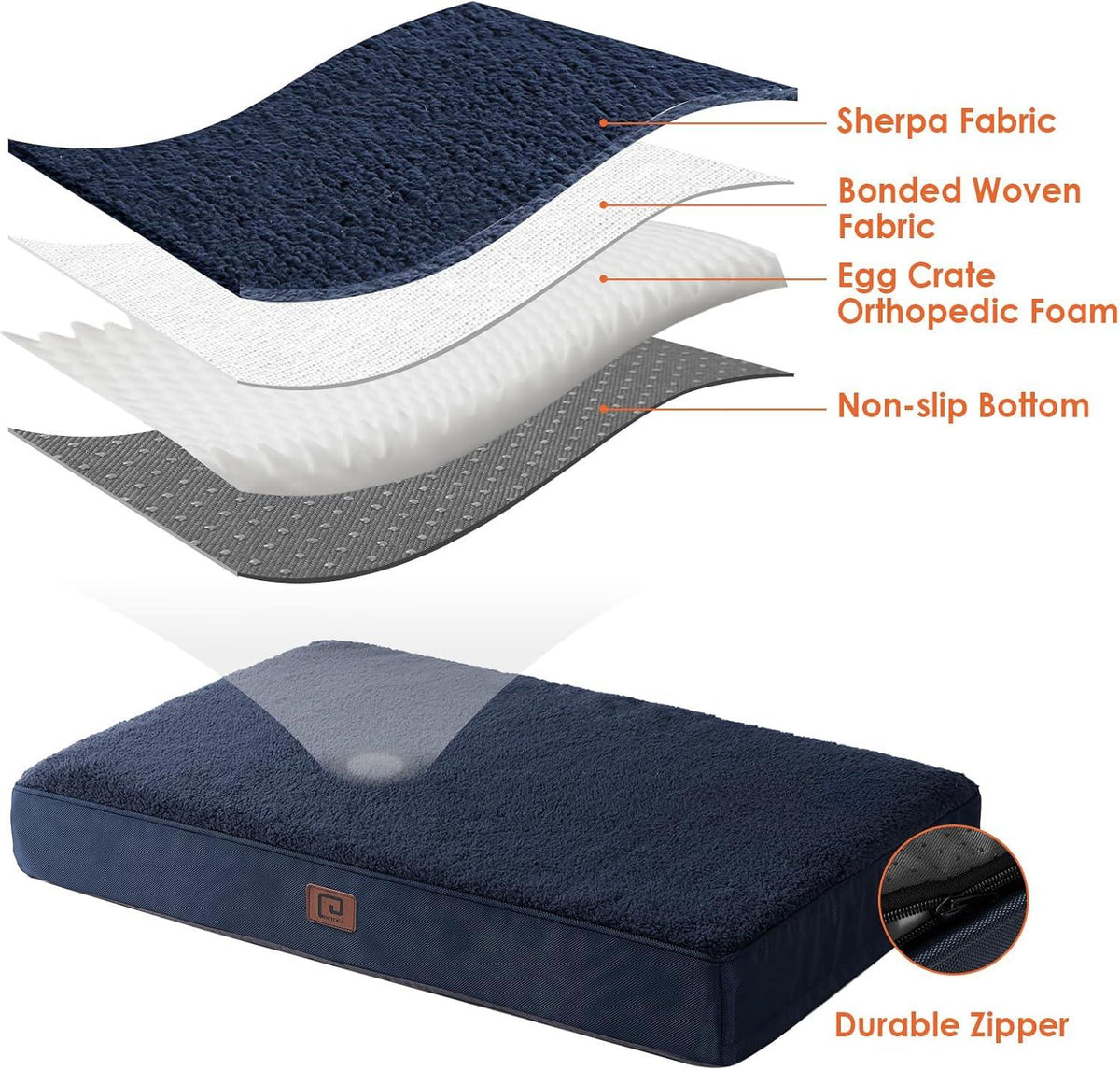 EHEYCIGA Foam Dog Mattress with Removable Cover