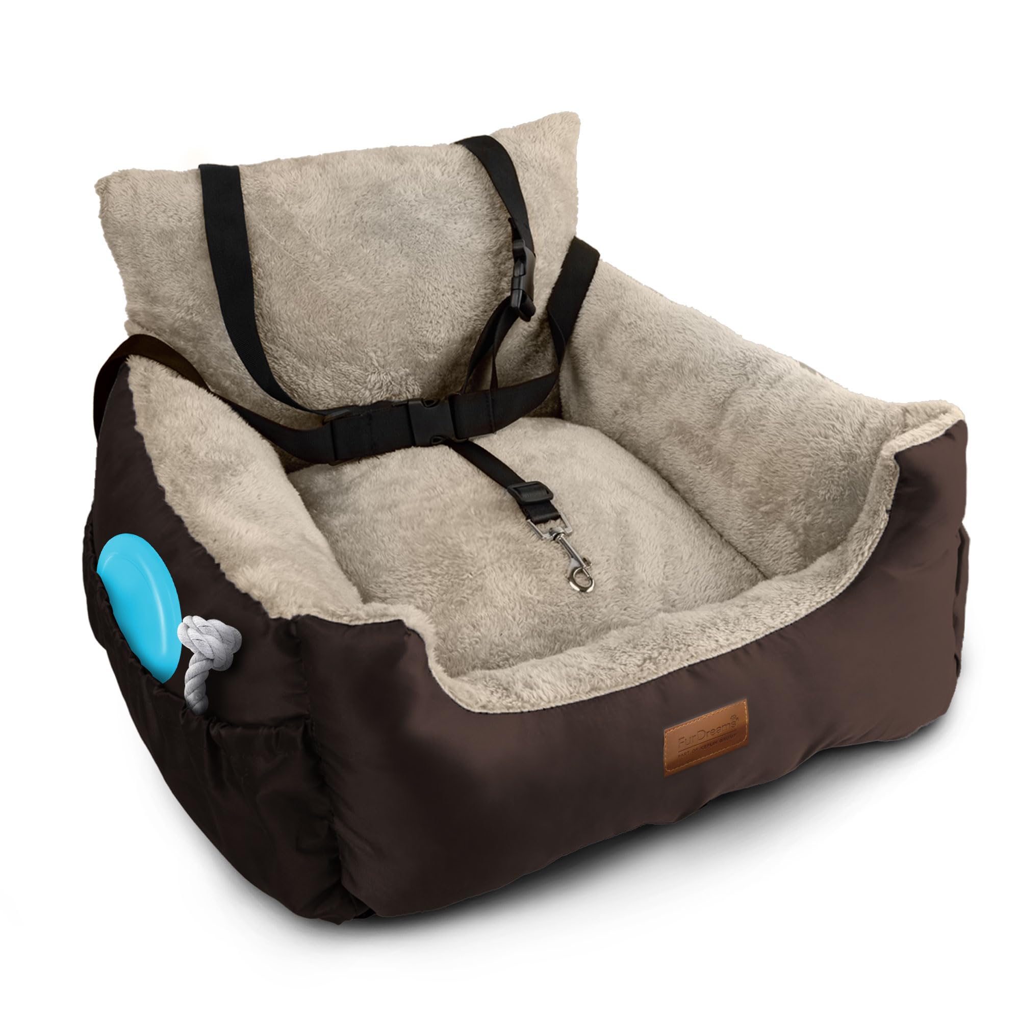 Furdreams Dog Car Seat Plush & Cosy Pet Car | PetNestUK
