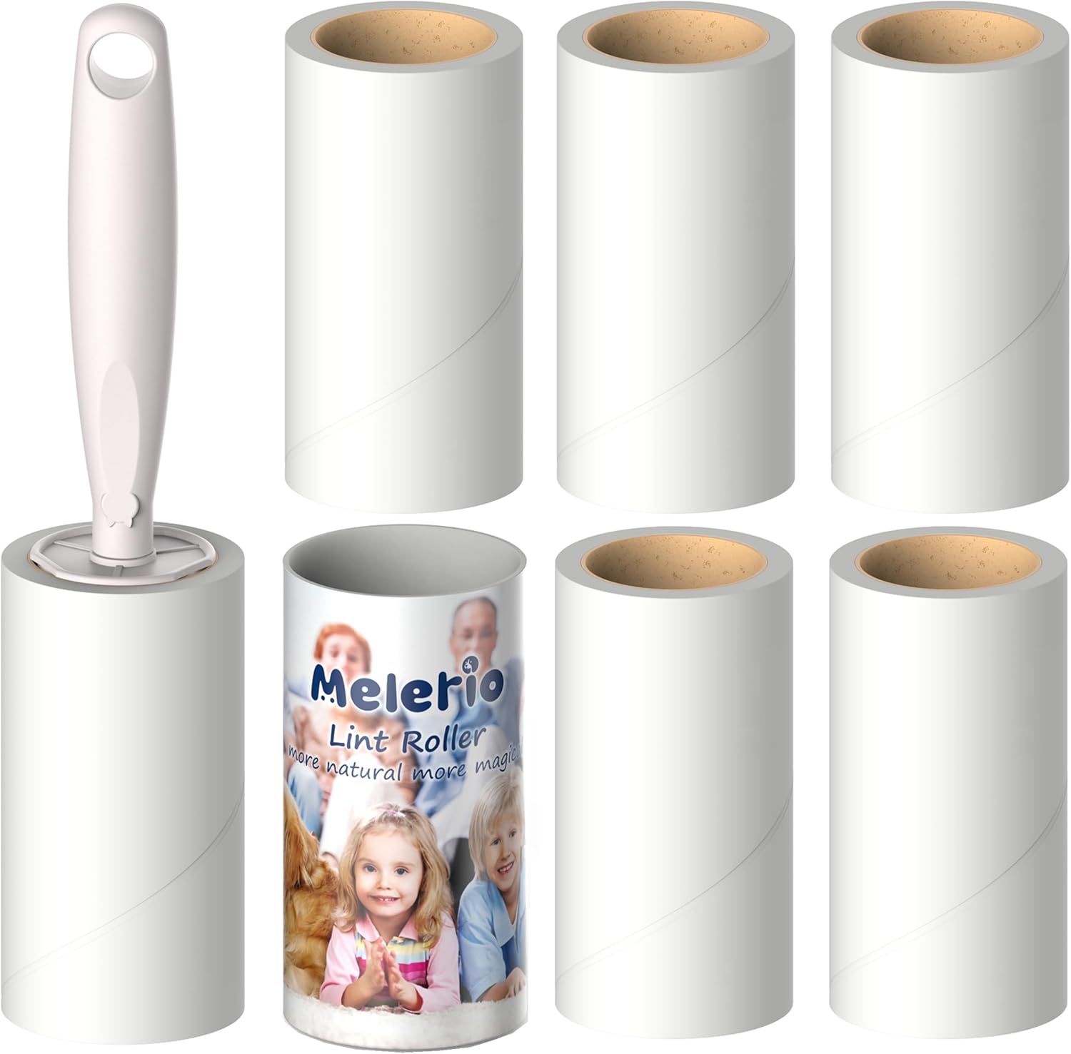 MELERIO Lint Rollers 6 Refills Full 420 Sheets | PetNestUK
