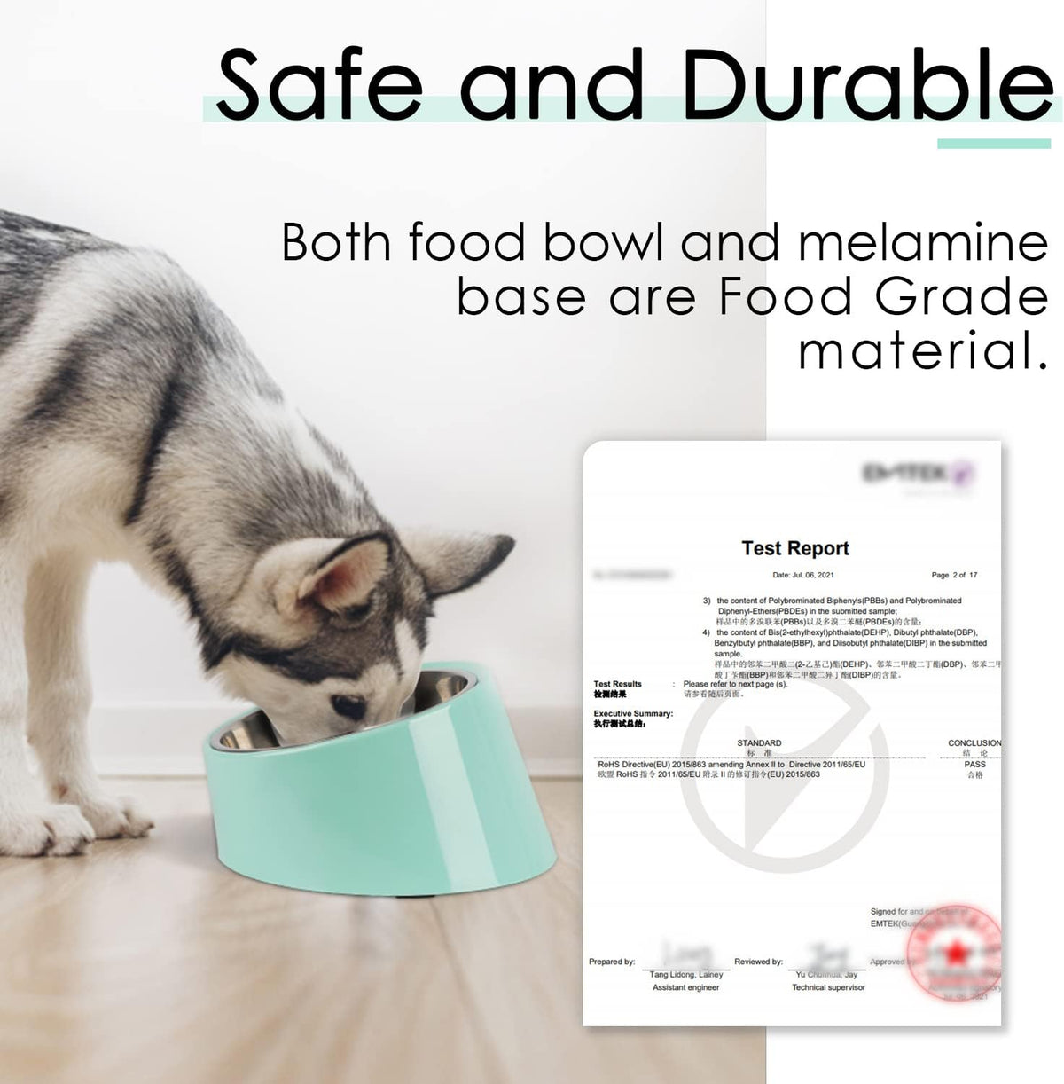 SuperDesign Slanted Stainless-Steel Pet Bowl