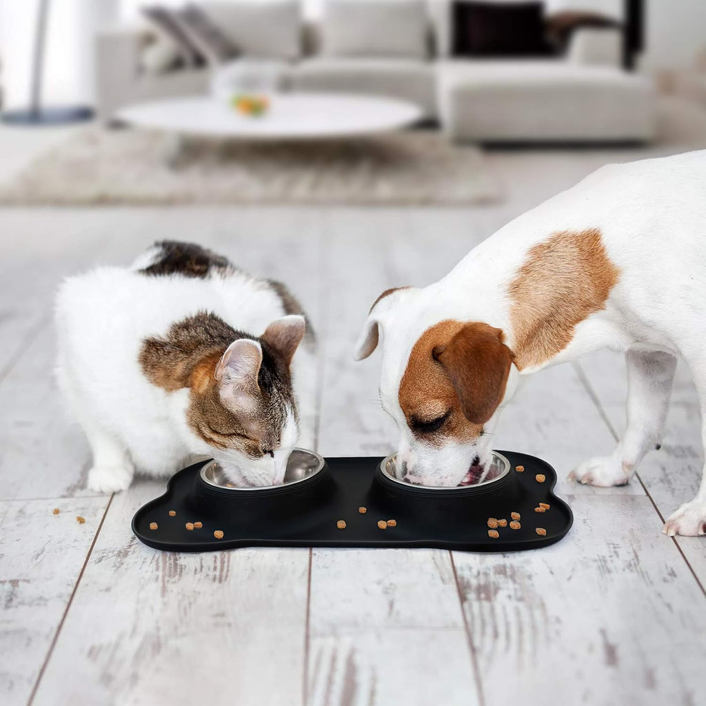Dog Bowls, Puppy Bowl YOKA Double Stainless | PetNestUK