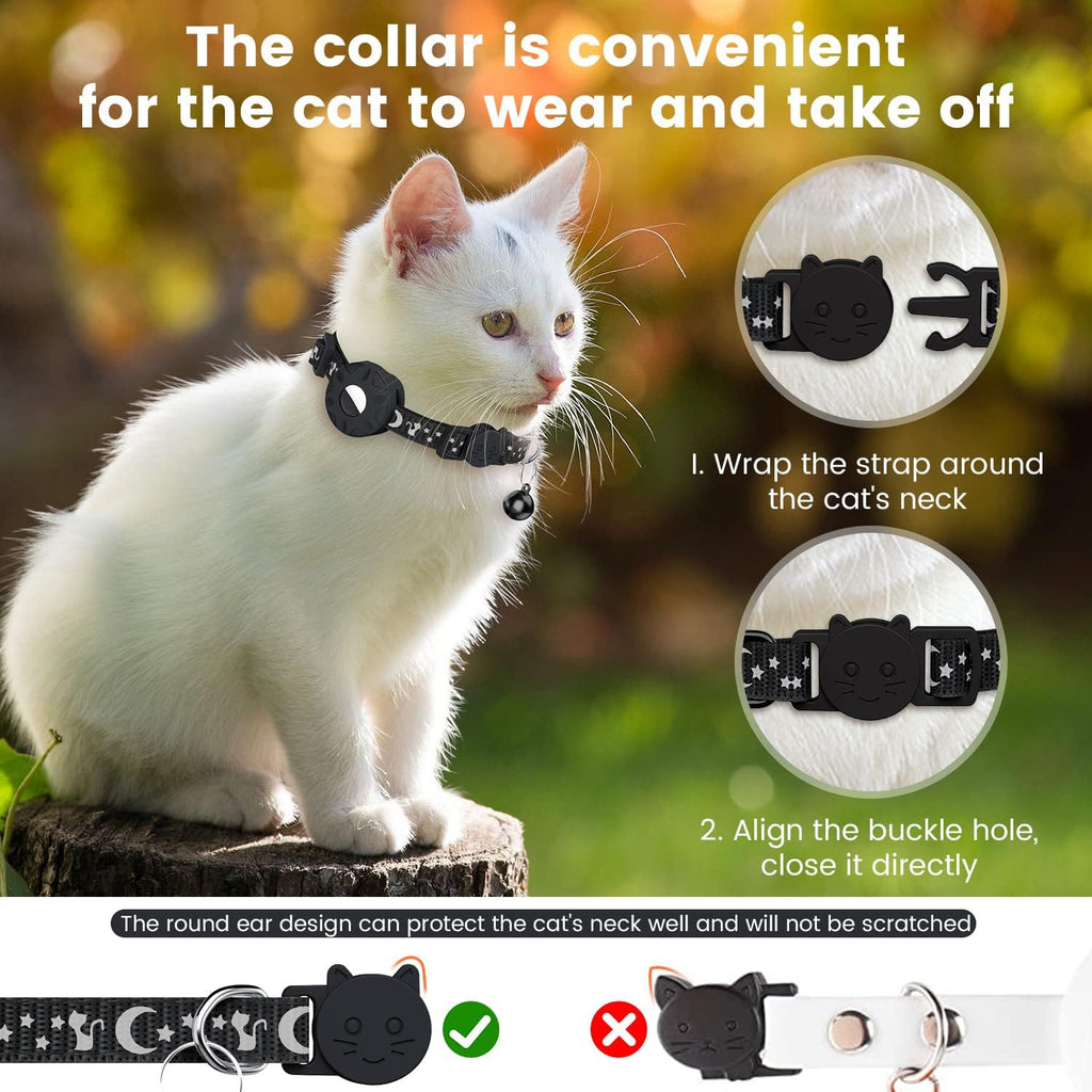 Simket Airtag Cat Collar, Refective Collar for | PetNestUK
