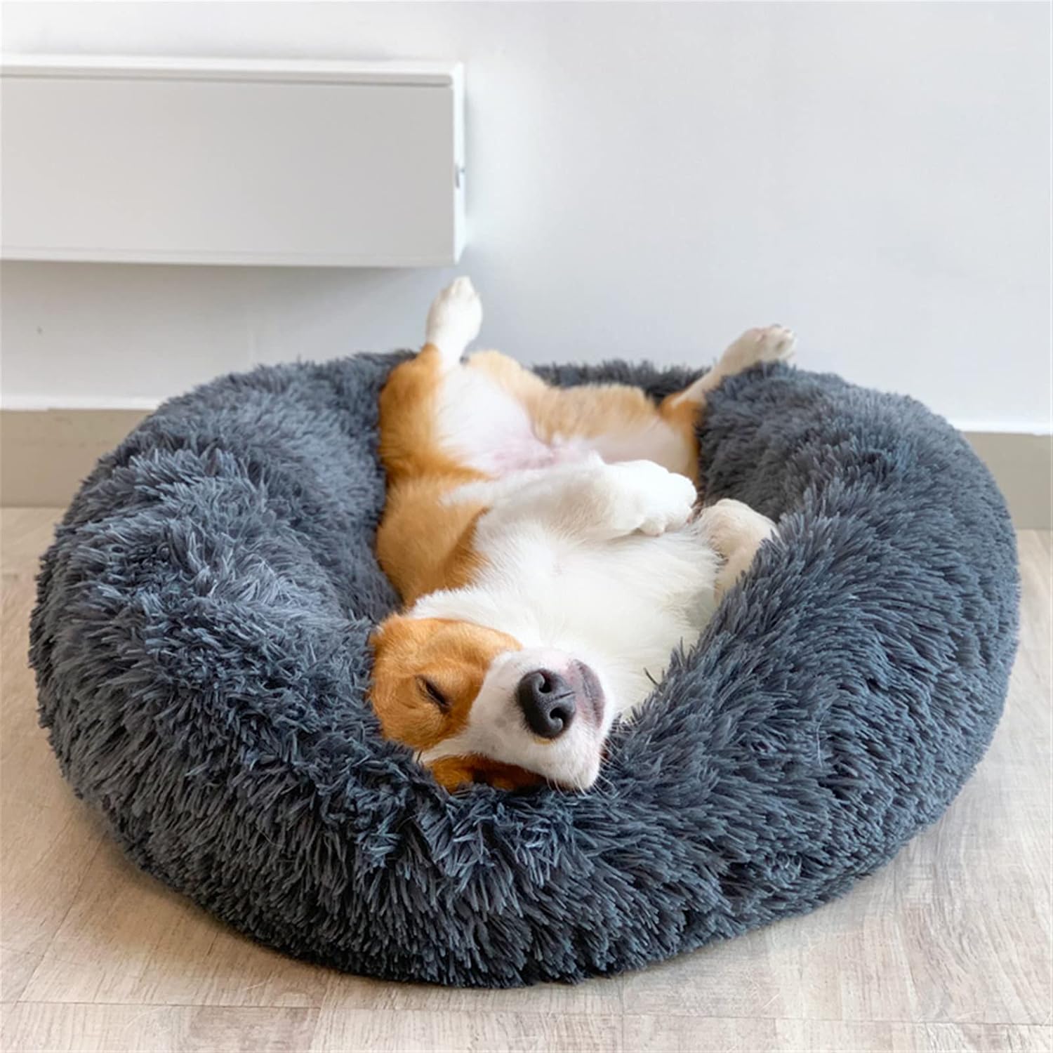 Enjamoy Plush Donut Dog Bed, Calming Round Dog | PetNestUK