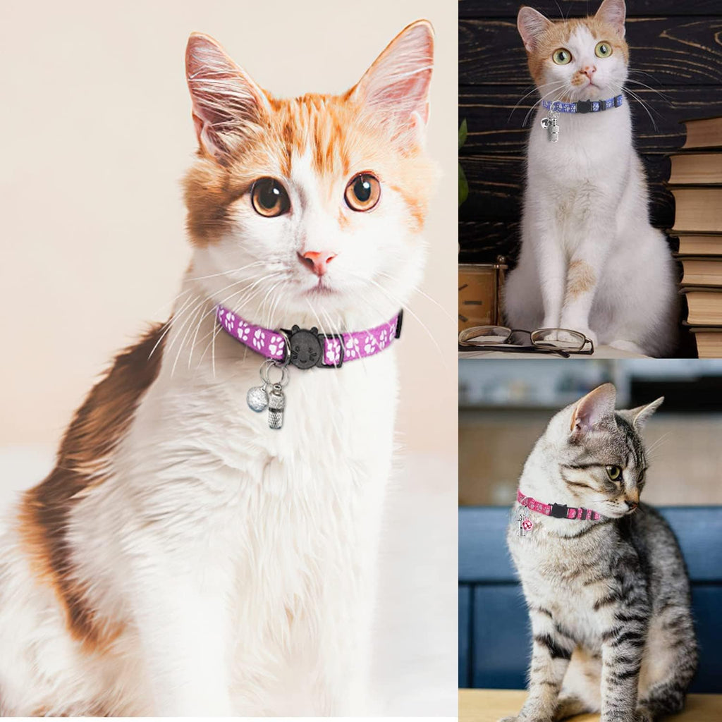 Reflective Cat Collars with Bells, Safe Quick | PetNestUK