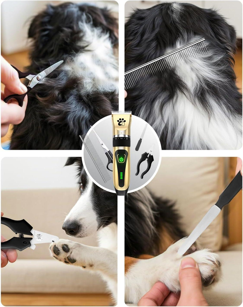 Dog Clippers Cordless, Professional Dog Trimmer, | PetNestUK