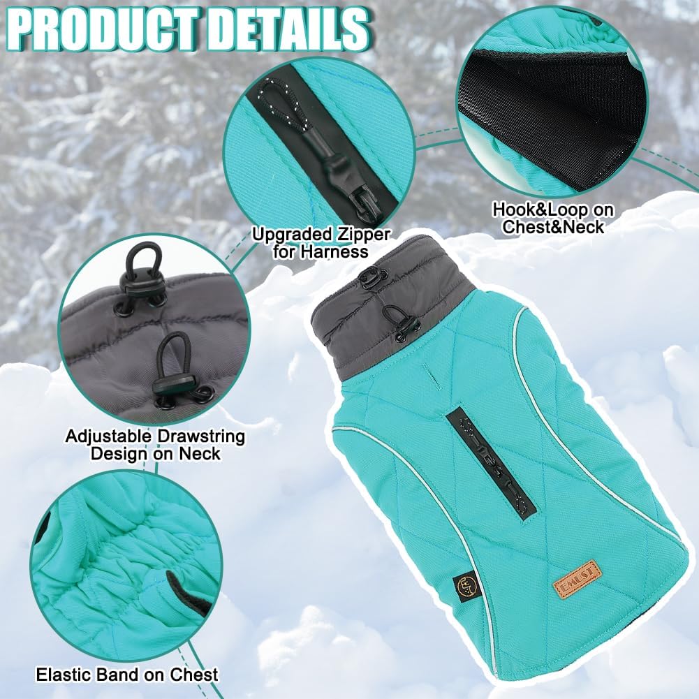 EMUST Winter Dog Coats, Fleece Dog Apparel for | PetNestUK