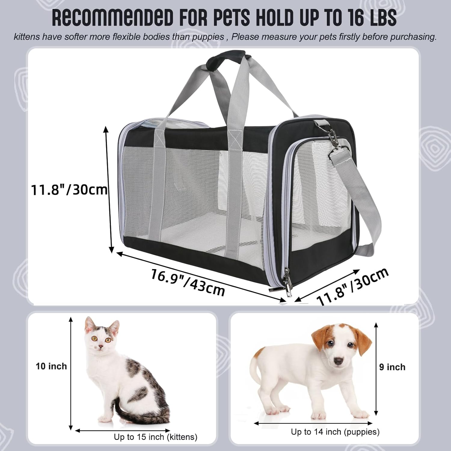 TIYOLAT Cat Carrier, Pet Carrier Airline | PetNestUK
