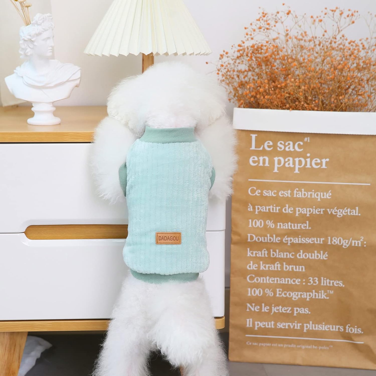 SMALLLEE_LUCKY_STORE Pet Ribbed Fleece Jumpers | PetNestUK