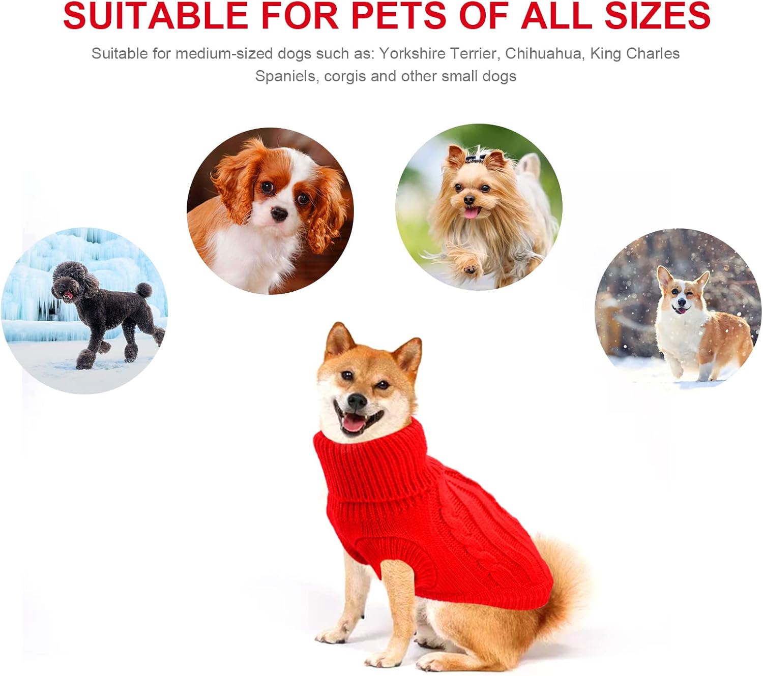 Small Dog Jumper, Warm Puppy Sweater for Small | PetNestUK