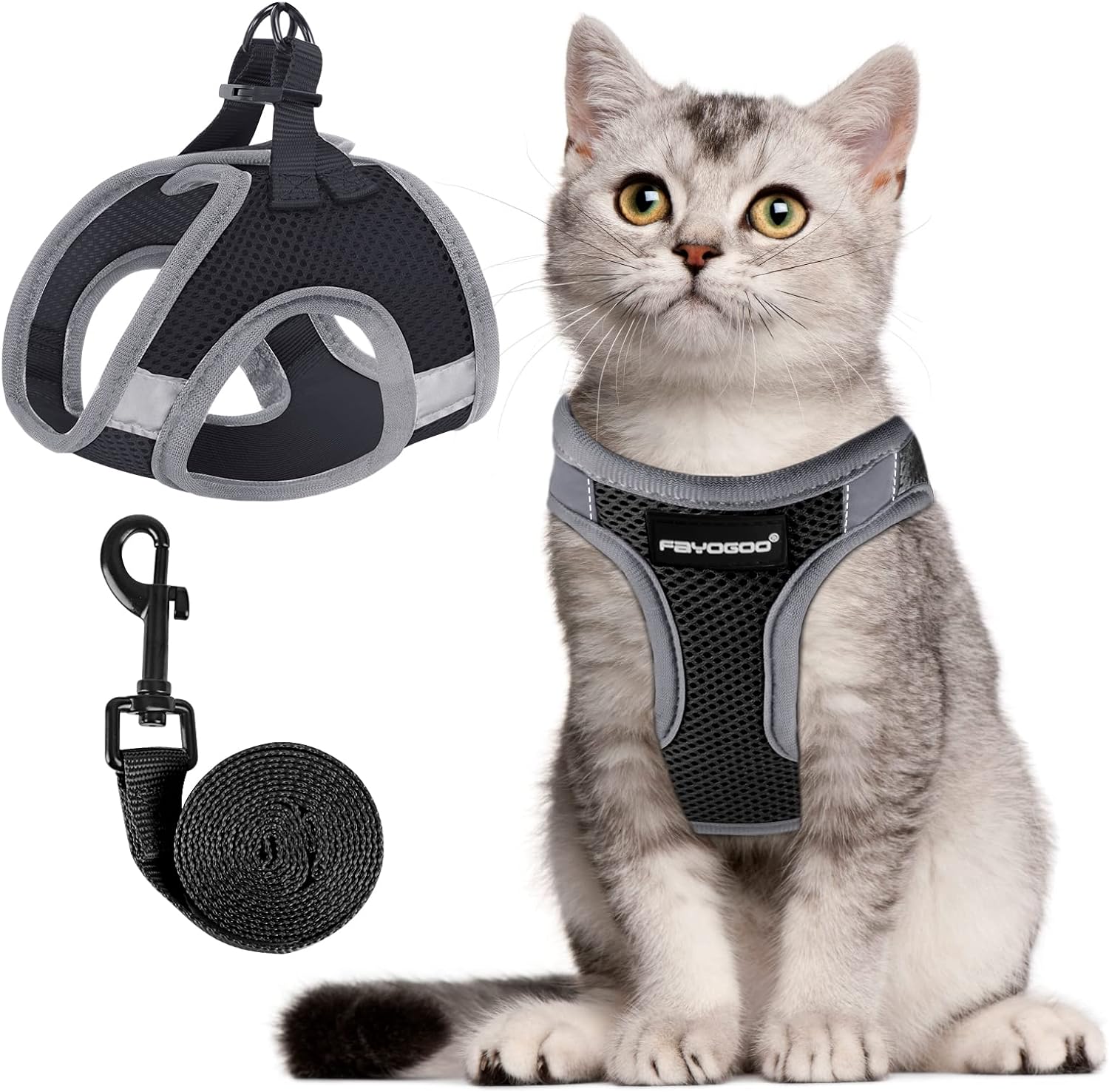 FAYOGOO Cat Harness and Lead Set, Cat Harness | PetNestUK