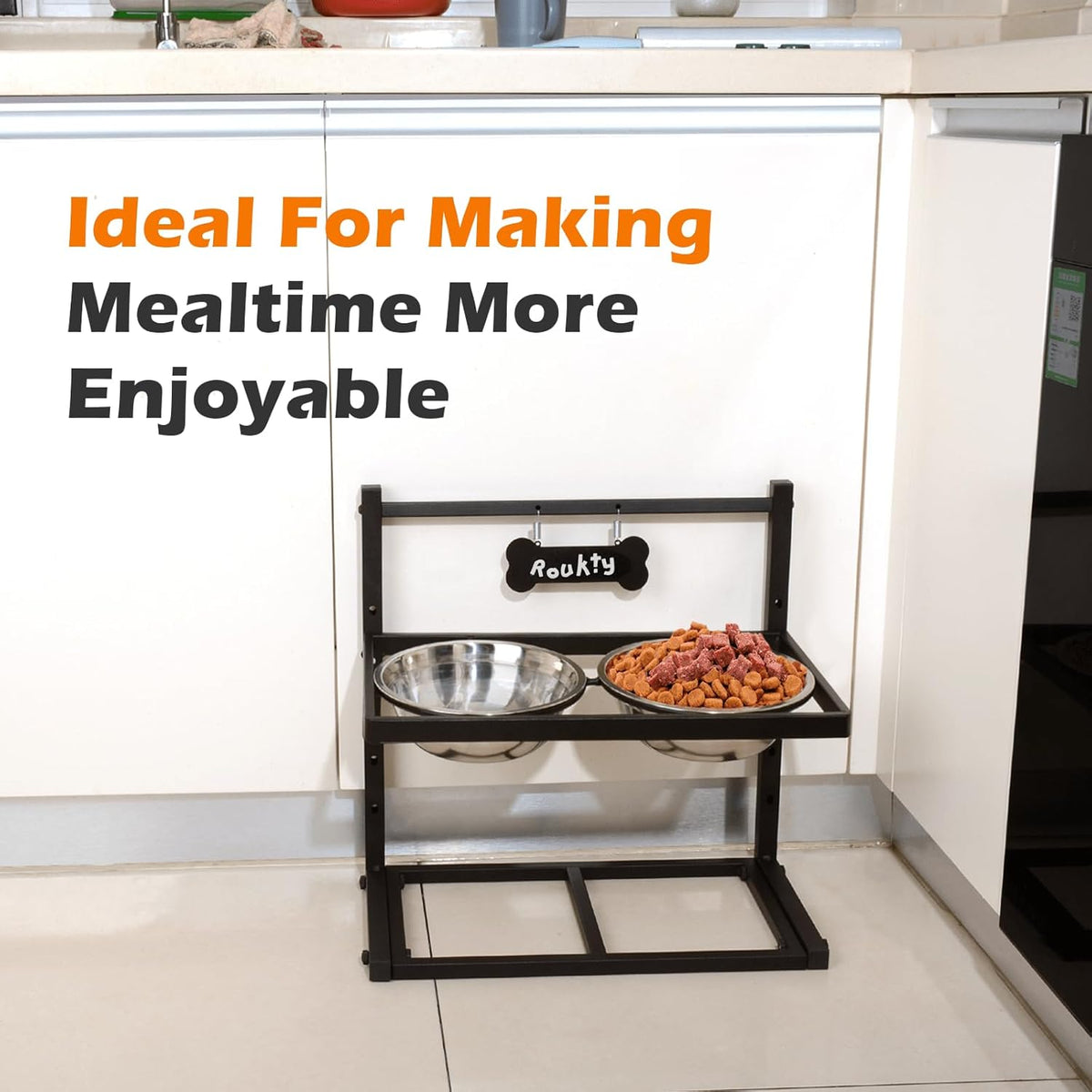 ADENGL Height-Adjustable Dog Feeding Stand