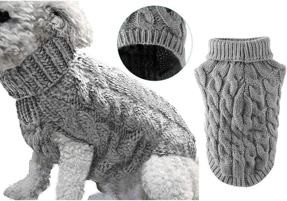 Pet Dog Turtleneck Knitting Sweater Coat Winter | PetNestUK