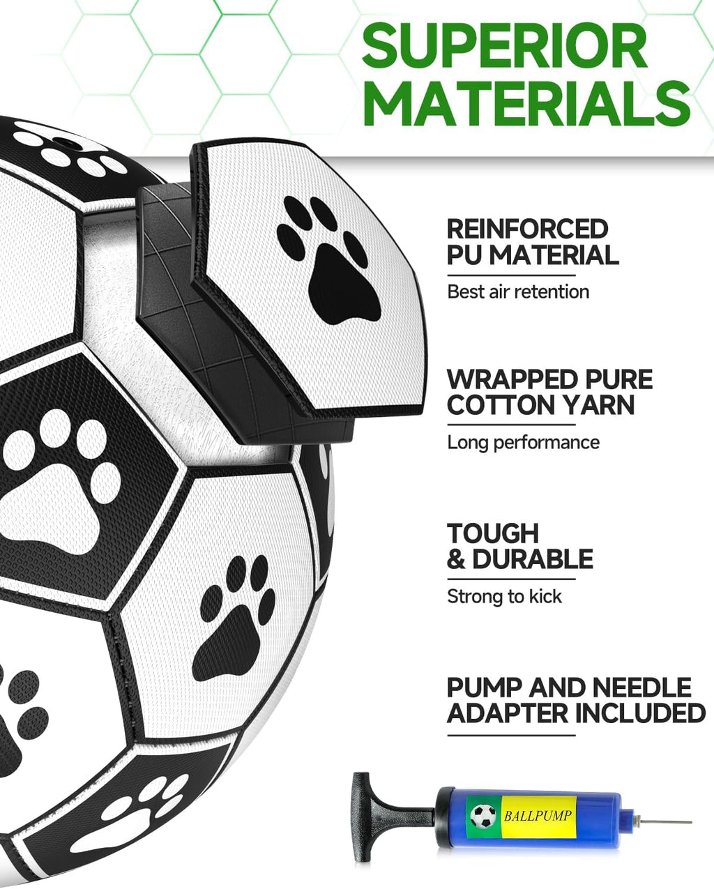 HETOO Dog Football with Grab Tabs