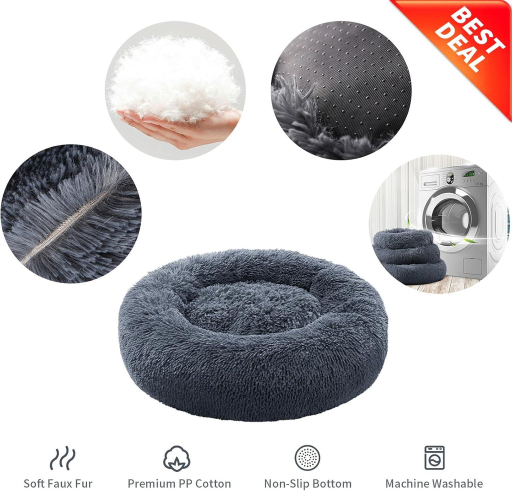 YOJOGEE Calming Donut Puppy Bed for Medium Small | PetNestUK