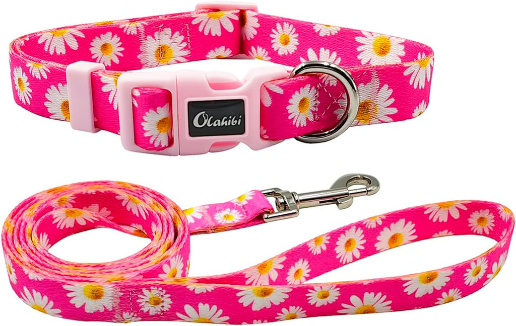 Olahibi Patterned Dog Collar and Lead Sets