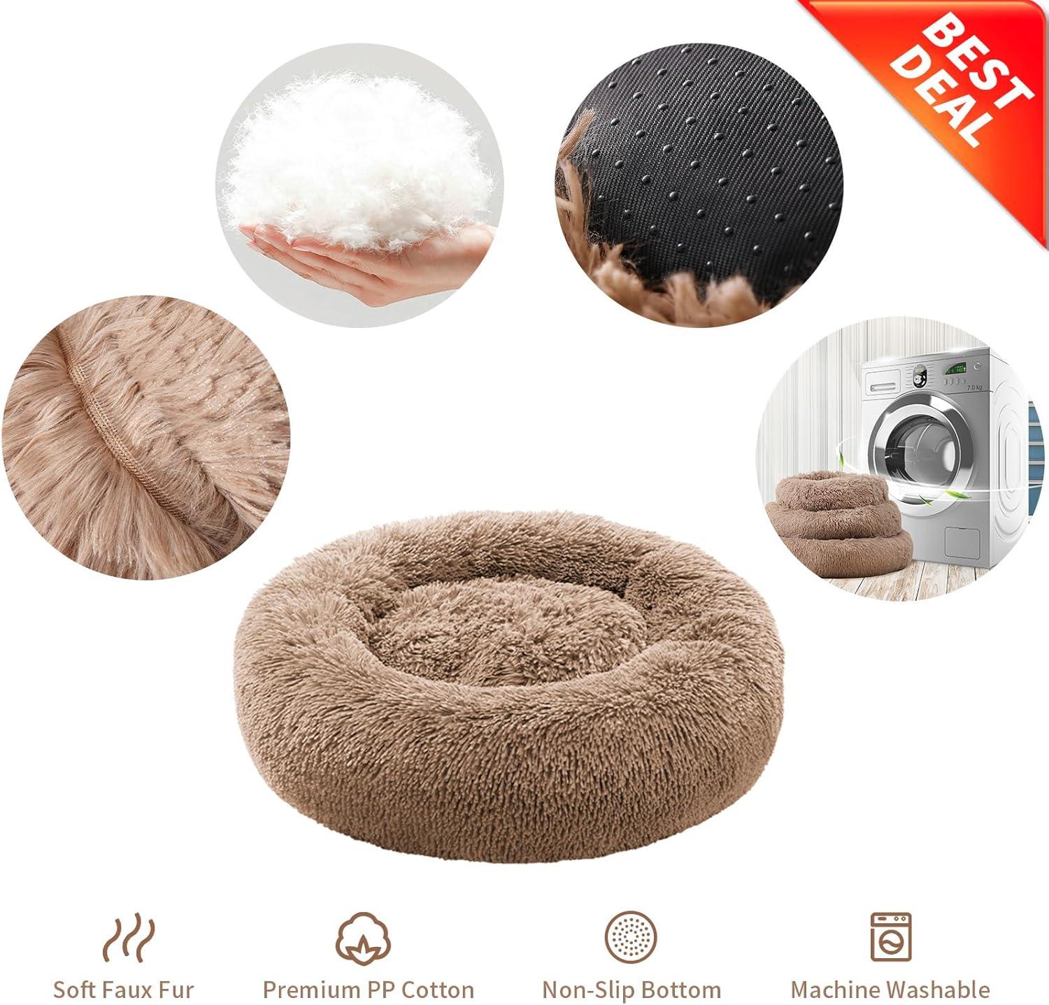 YOJOGEE Calming Donut Puppy Bed for Medium Small | PetNestUK