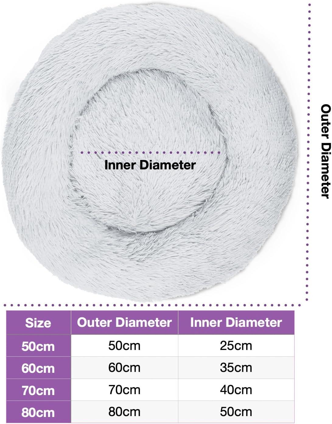 Woof & Whiskers Donut Beds For Dogs Grey Dog Bed | PetNestUK