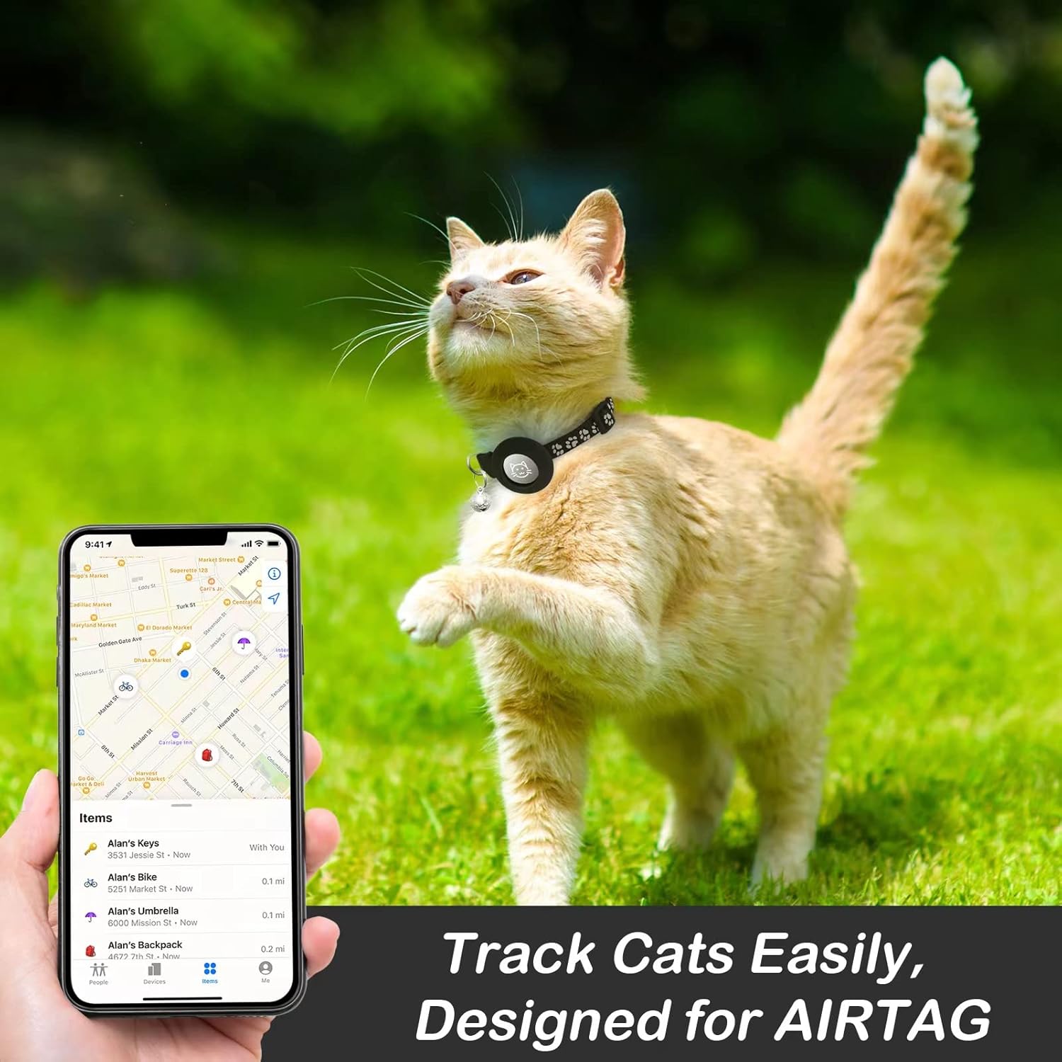 2 Pack Airtag Cat Collar Breakaway with | PetNestUK