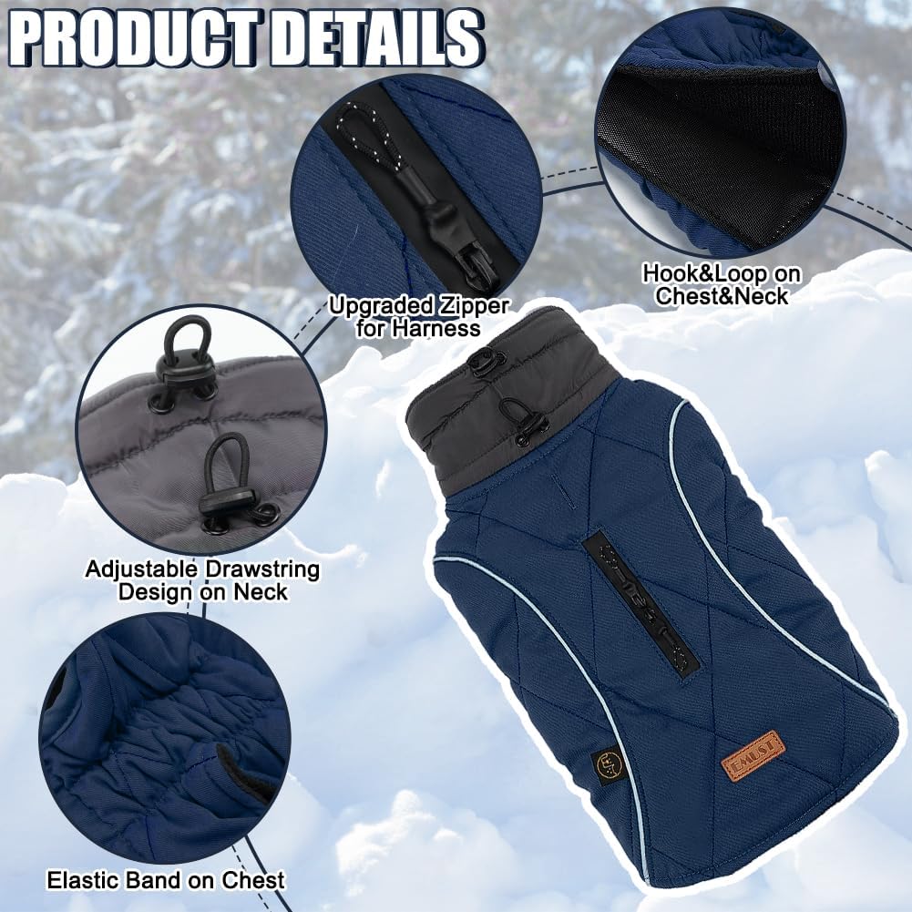 EMUST Fleece-Lined Winter Dog Coat