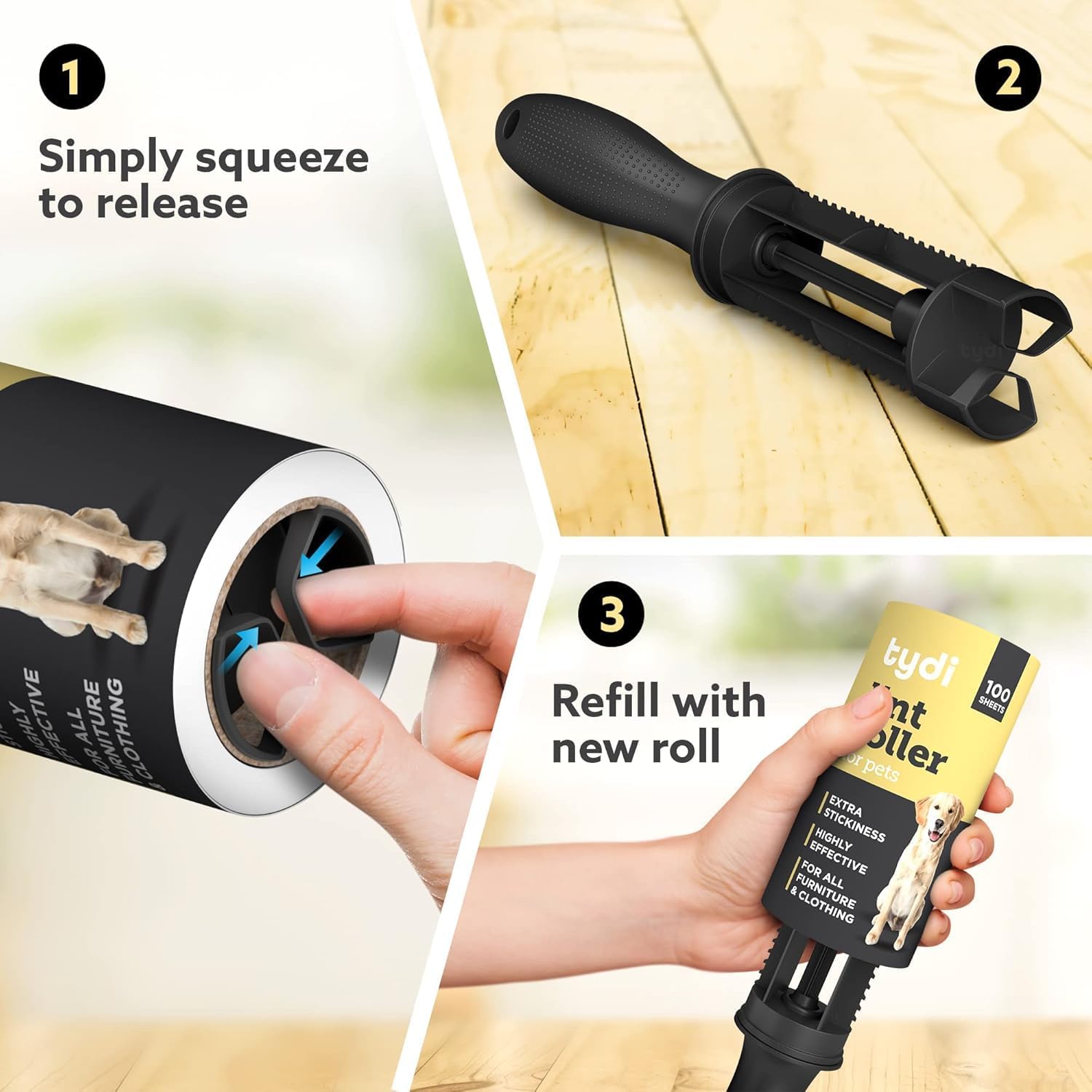 Tydi Pet Lint Roller Value Pack | PetNestUK