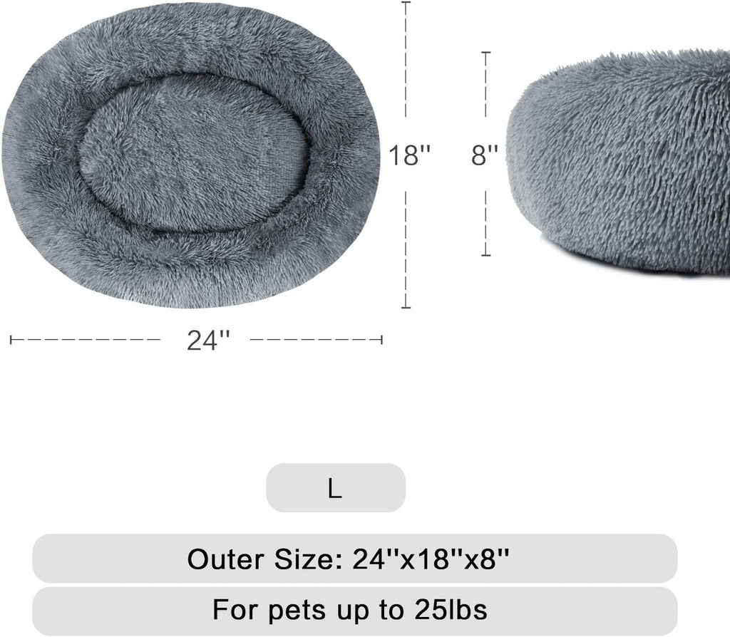 MFOX Faux-Fur Donut Pet Bed