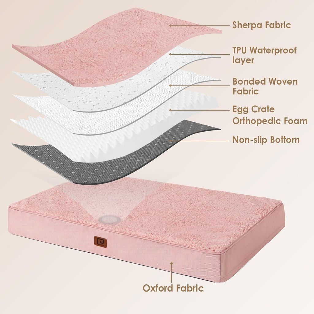 EHEYCIGA Foam Dog Mattress with Removable Cover
