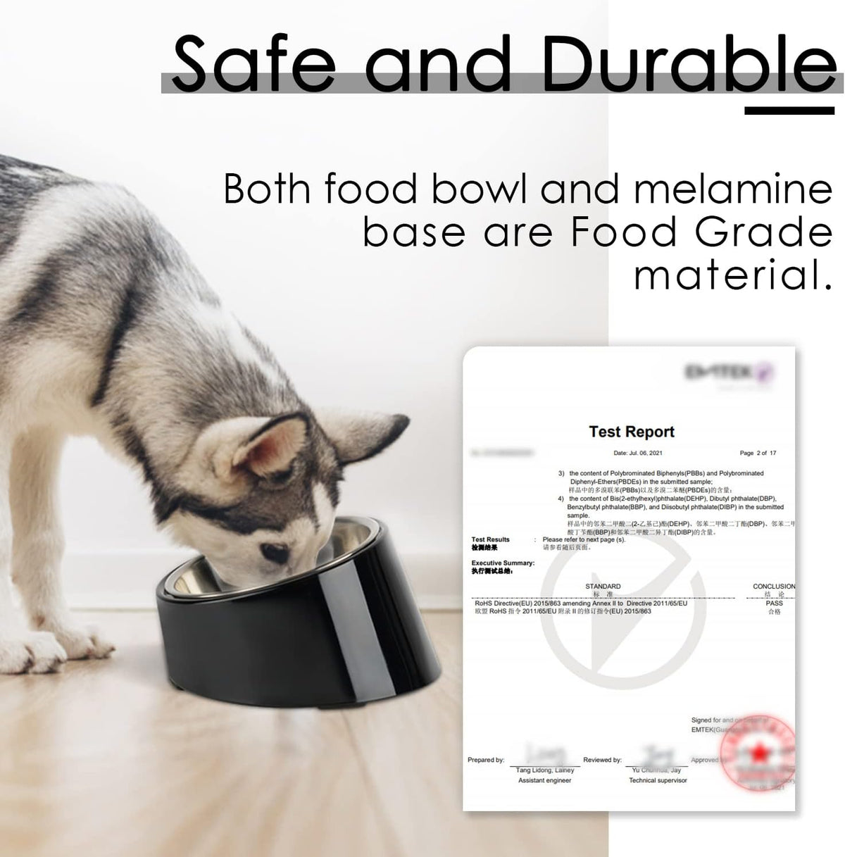 SuperDesign Slanted Stainless-Steel Pet Bowl