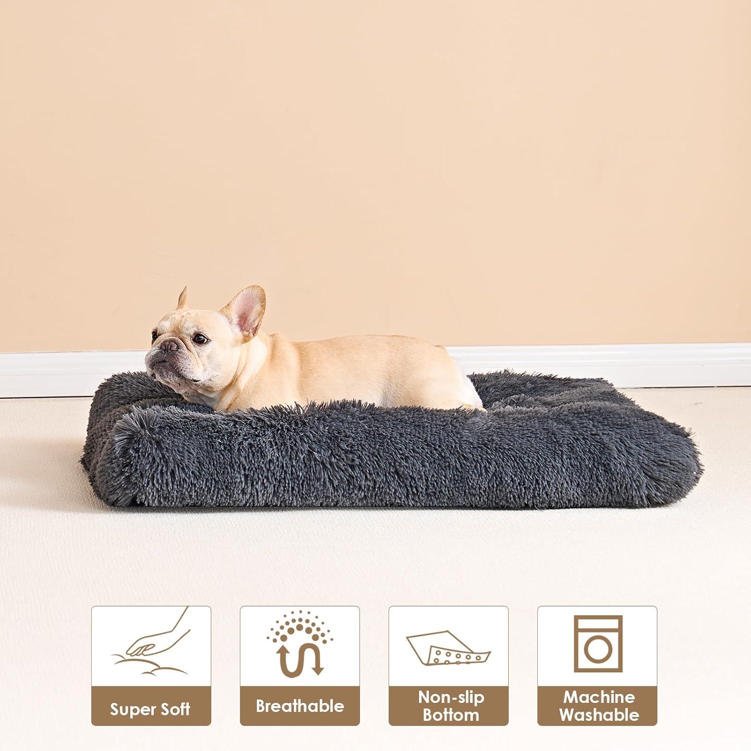 EHEYCIGA Calming Dog Bed Medium, Fluffy Anti | PetNestUK