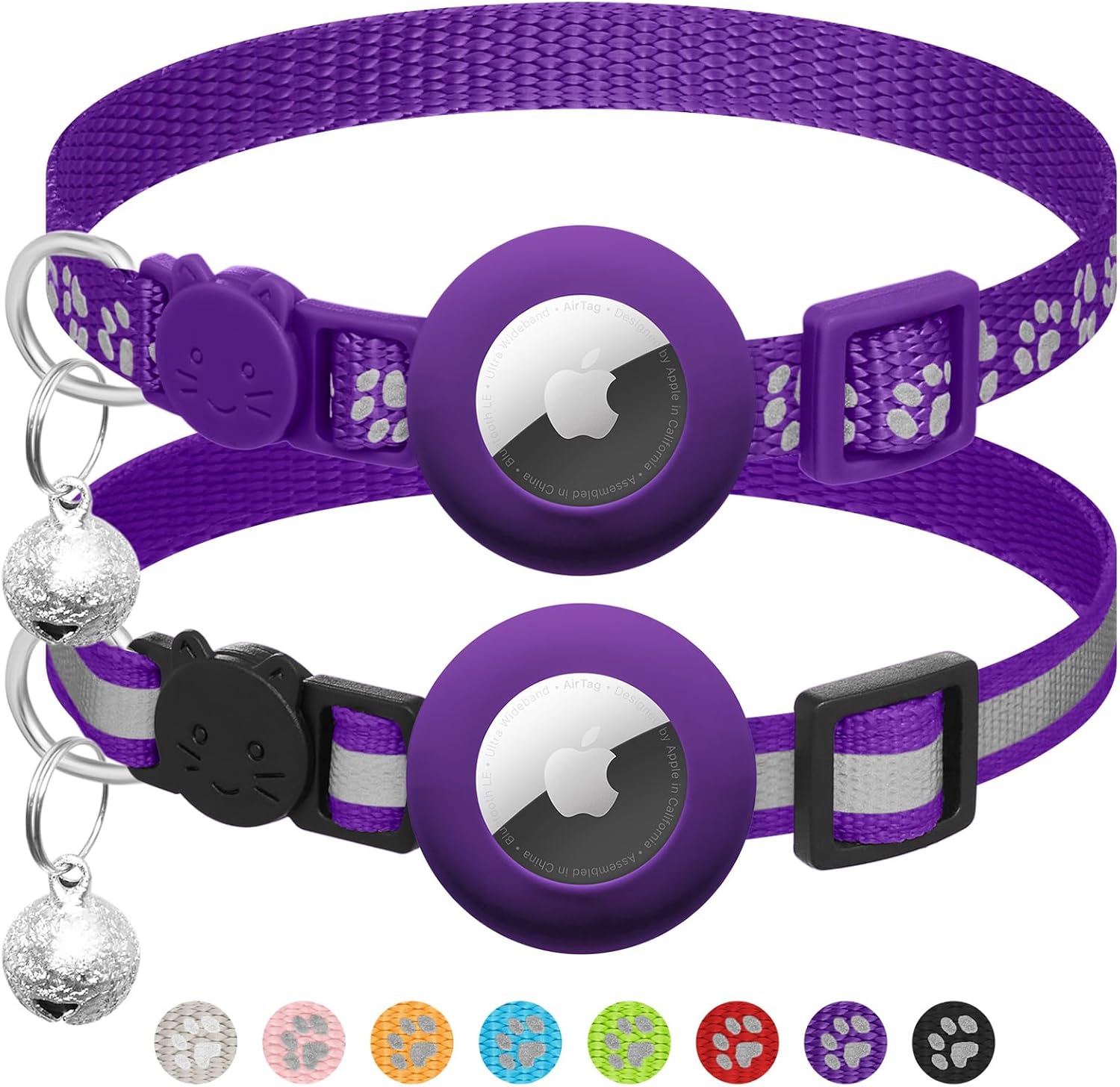 2 Pack Airtag Cat Collar Breakaway with | PetNestUK