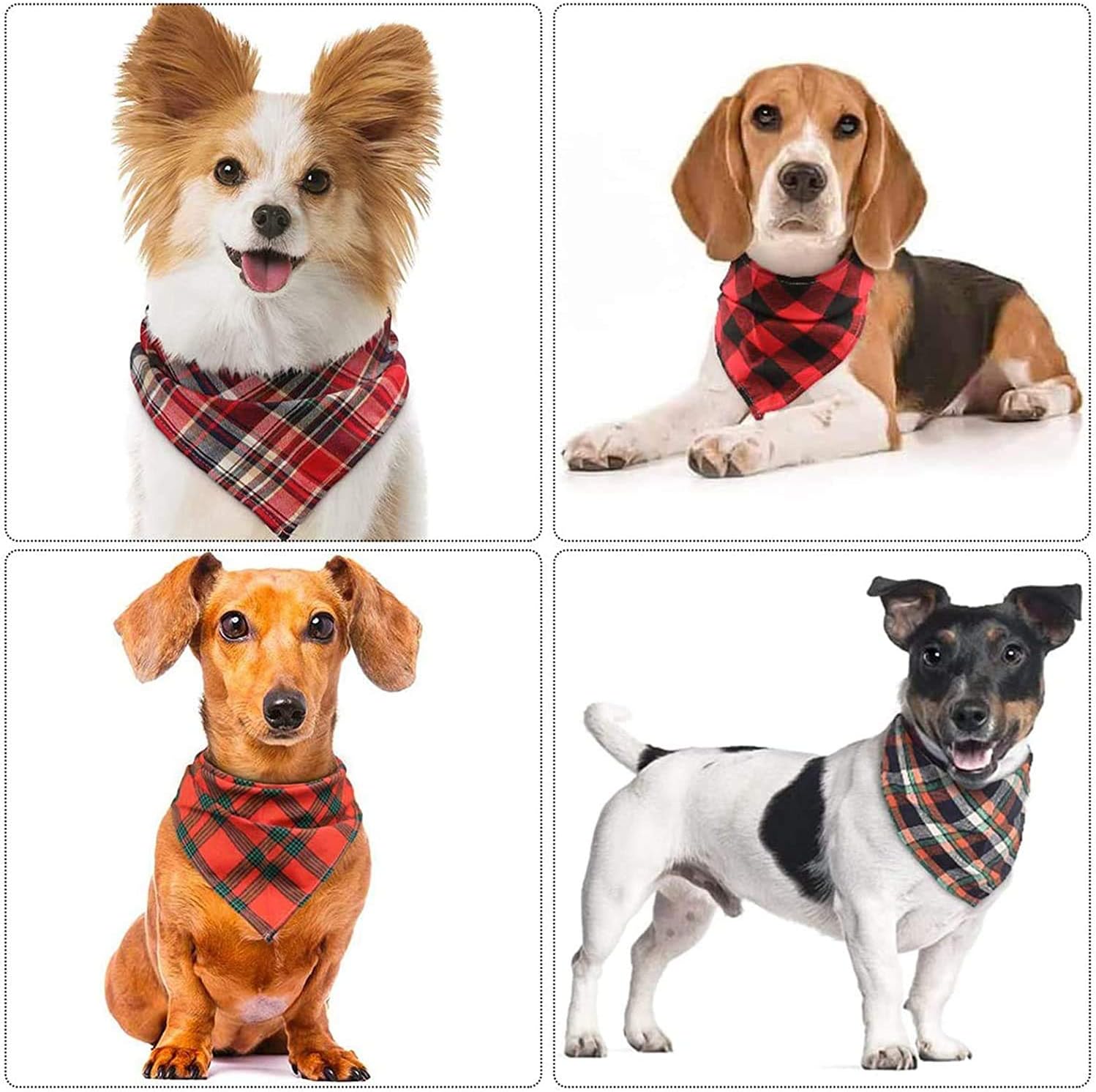 VIPITH, Bandana for Dogs, Pack of 8 Washable | PetNestUK