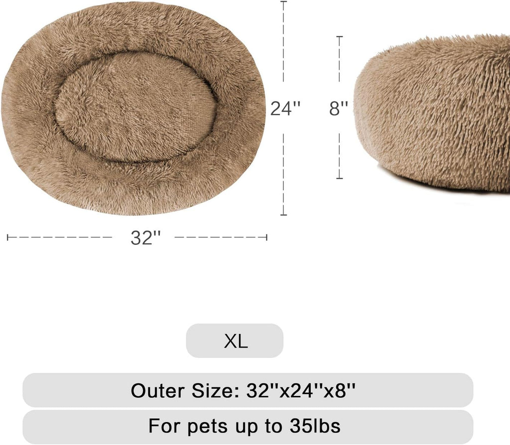 MFOX Faux-Fur Donut Pet Bed