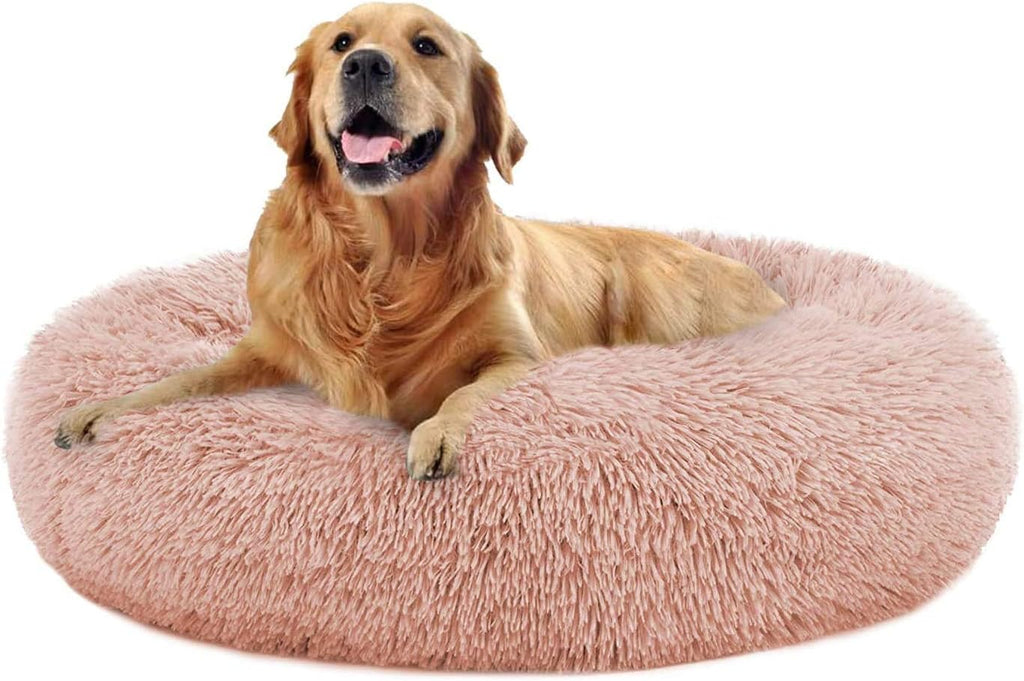 MFOX Calming Dog Bed Cat Bed Donut, Faux Fur | PetNestUK