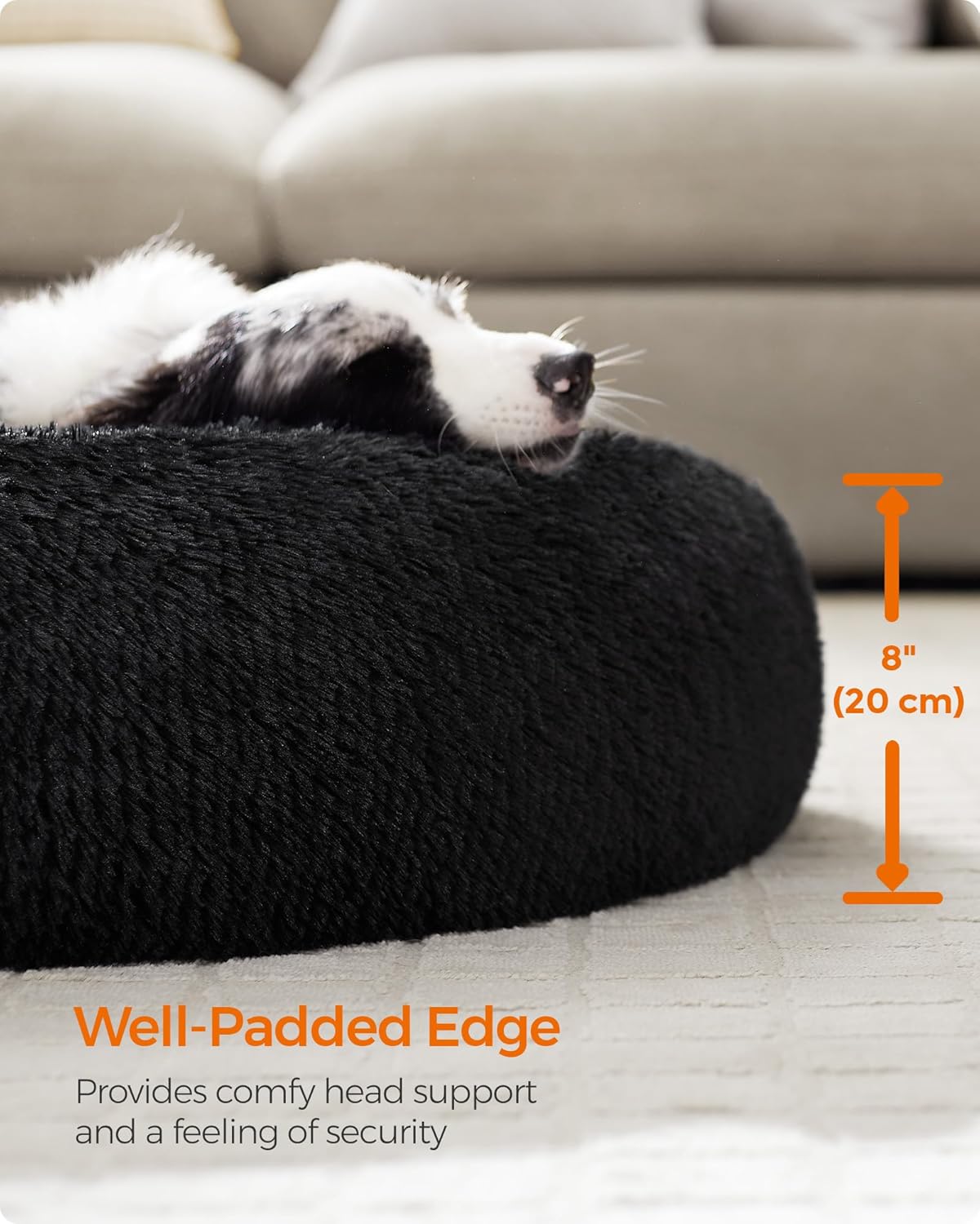 Feandrea Dog Bed, Donut Cat Bed, Fluffy Calming | PetNestUK