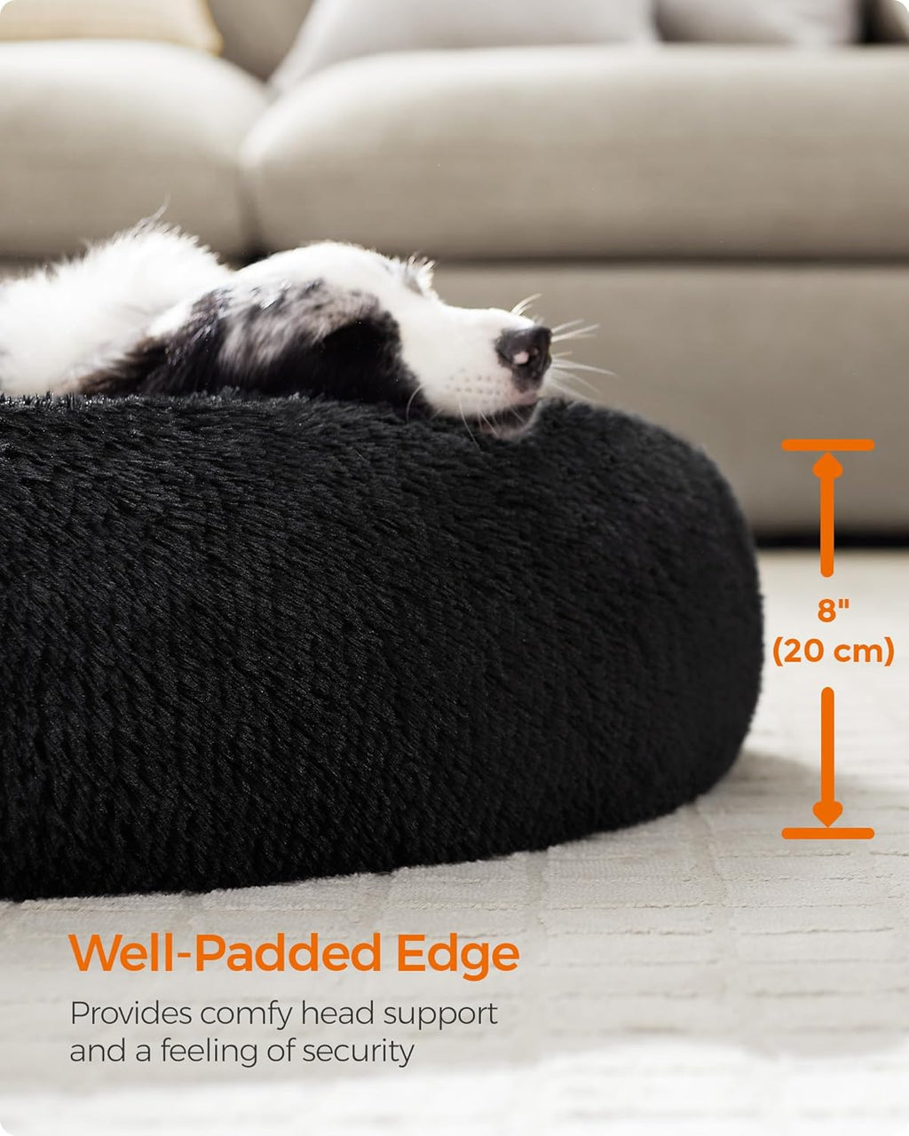Feandrea Dog Bed, Donut Cat Bed, Fluffy Calming | PetNestUK