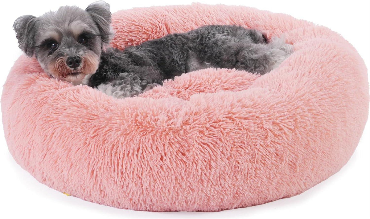 Enjamoy Round Plush Donut Pet Bed