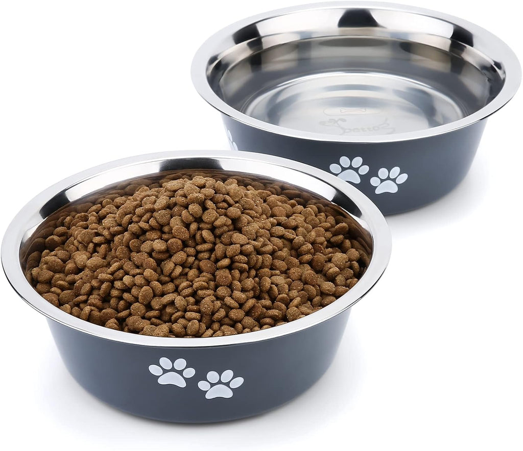 2 Pack Dog Bowls, Stainless Steel Dog Bowls with | PetNestUK