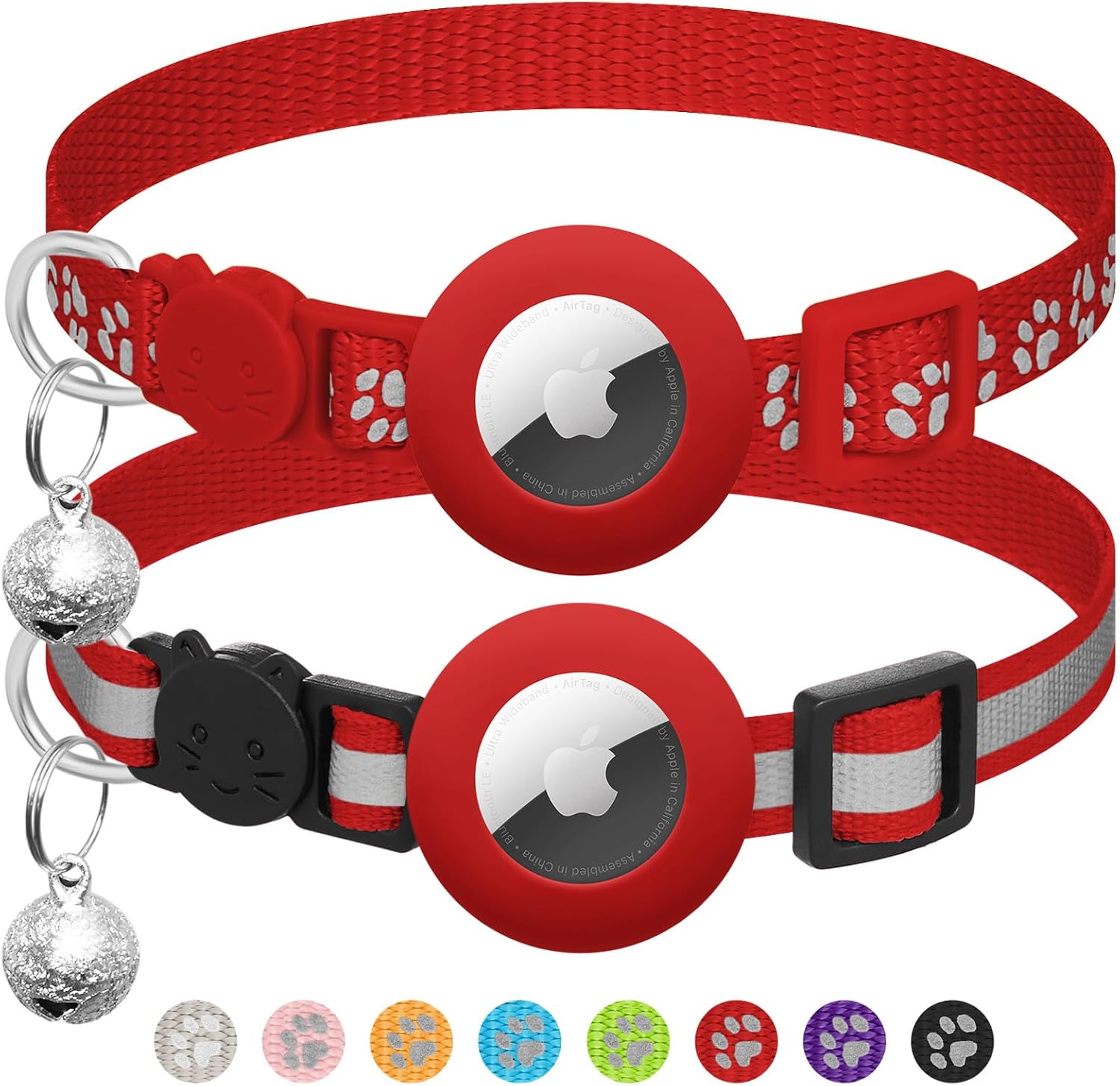2 Pack Airtag Cat Collar Breakaway with | PetNestUK