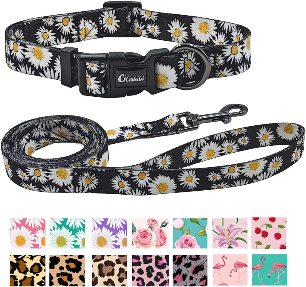 Olahibi Patterned Dog Collar and Lead Sets