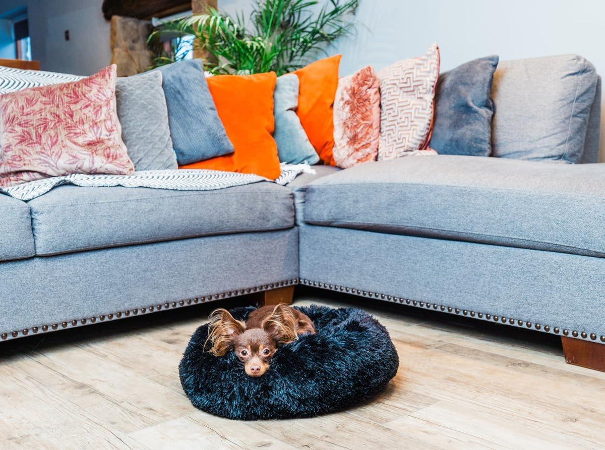Woof & Whiskers Faux-Fur Donut Pet Bed