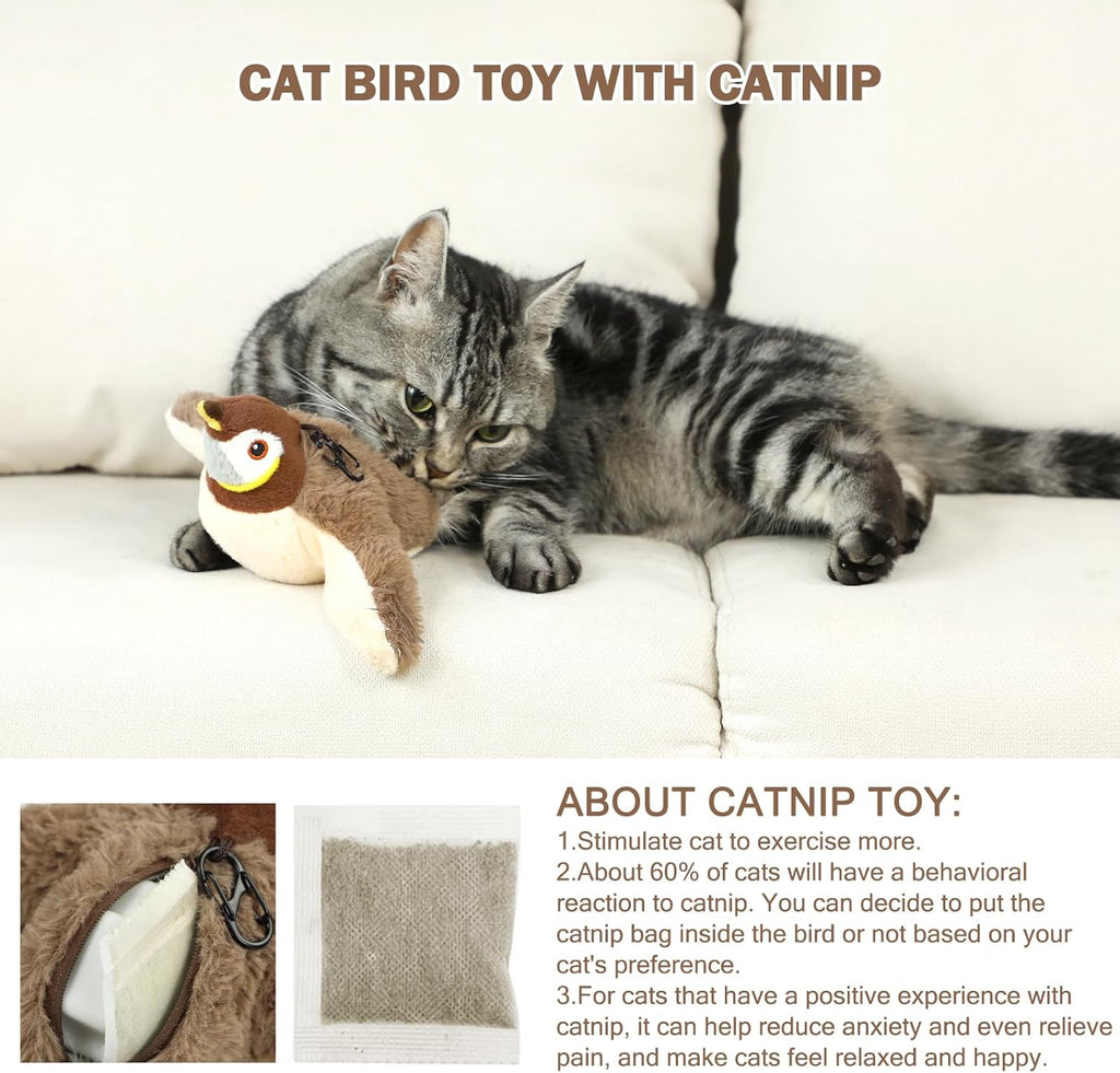 Nepfaivy Cat Toys Flapping Bird | PetNestUK