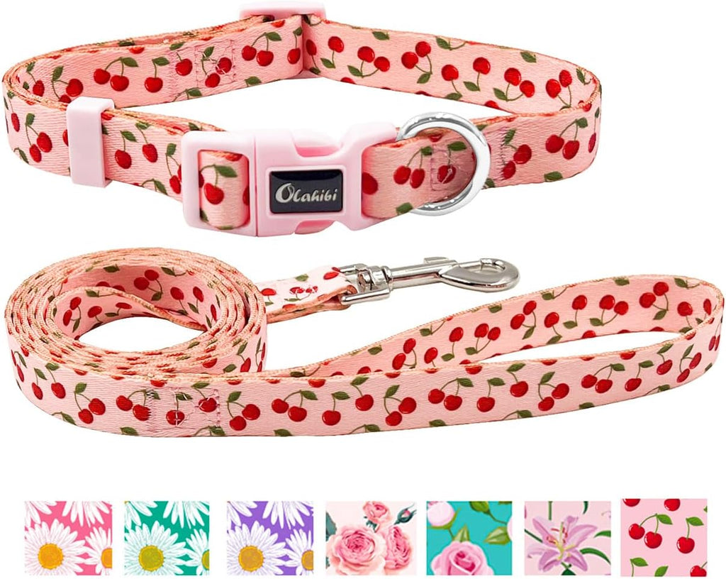 Olahibi Patterned Dog Collar and Lead Sets