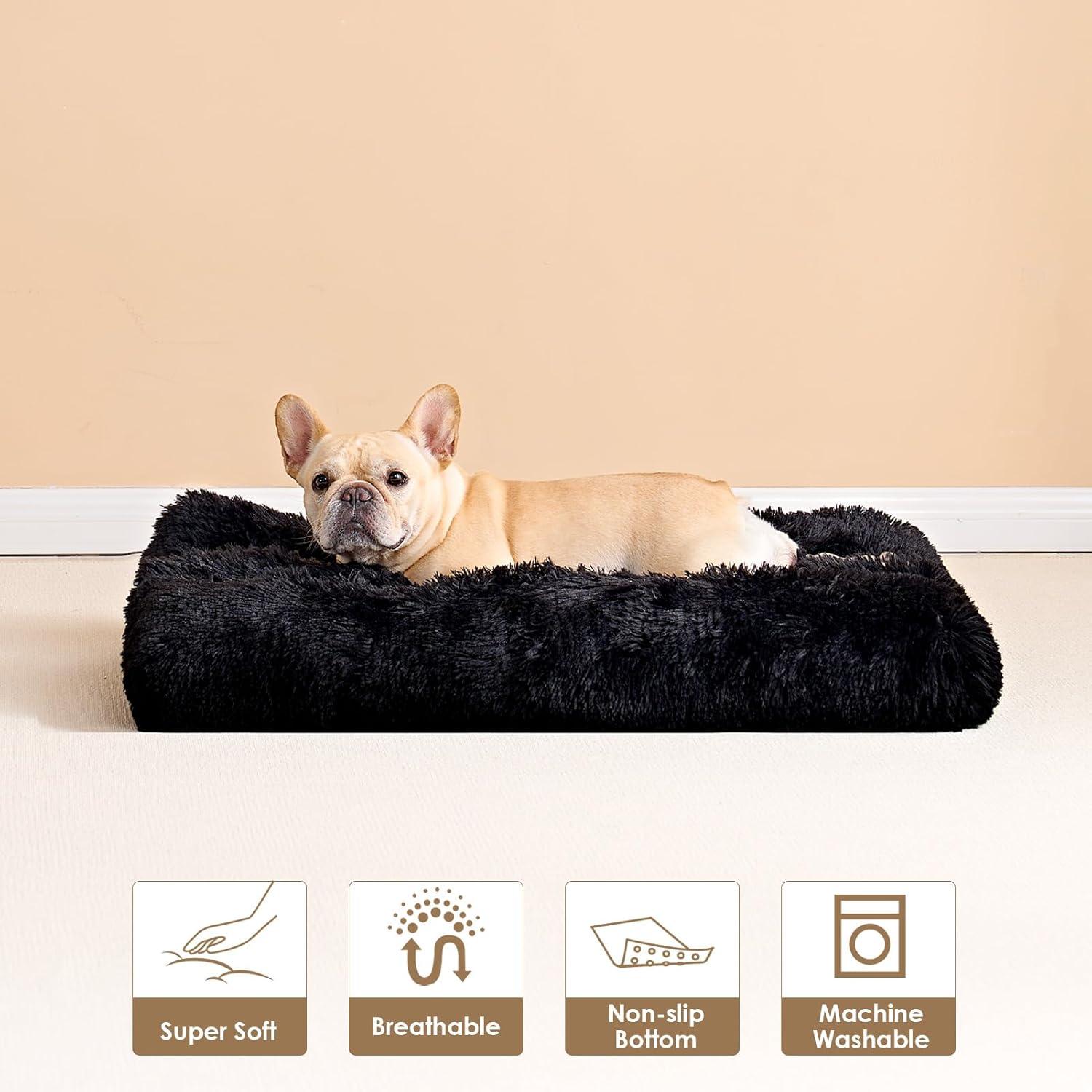 EHEYCIGA Calming Dog Bed Medium, Fluffy Anti | PetNestUK