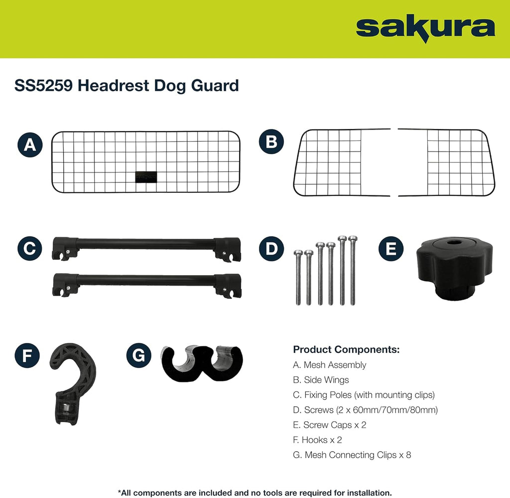 Sakura Headrest Dog Guard For Cars SS5259 | PetNestUK