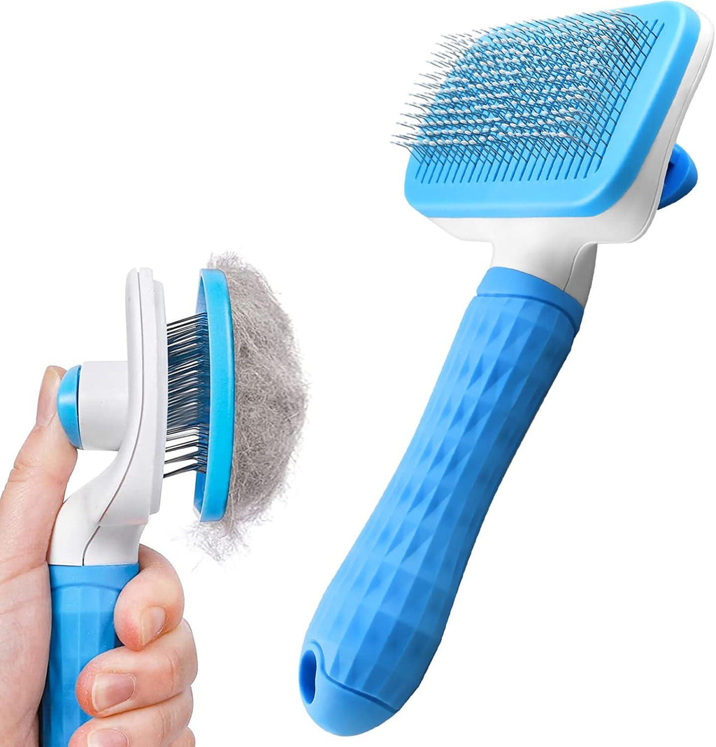 Dog Brush Cat Brush Grooming Comb,Self Cleaning | PetNestUK