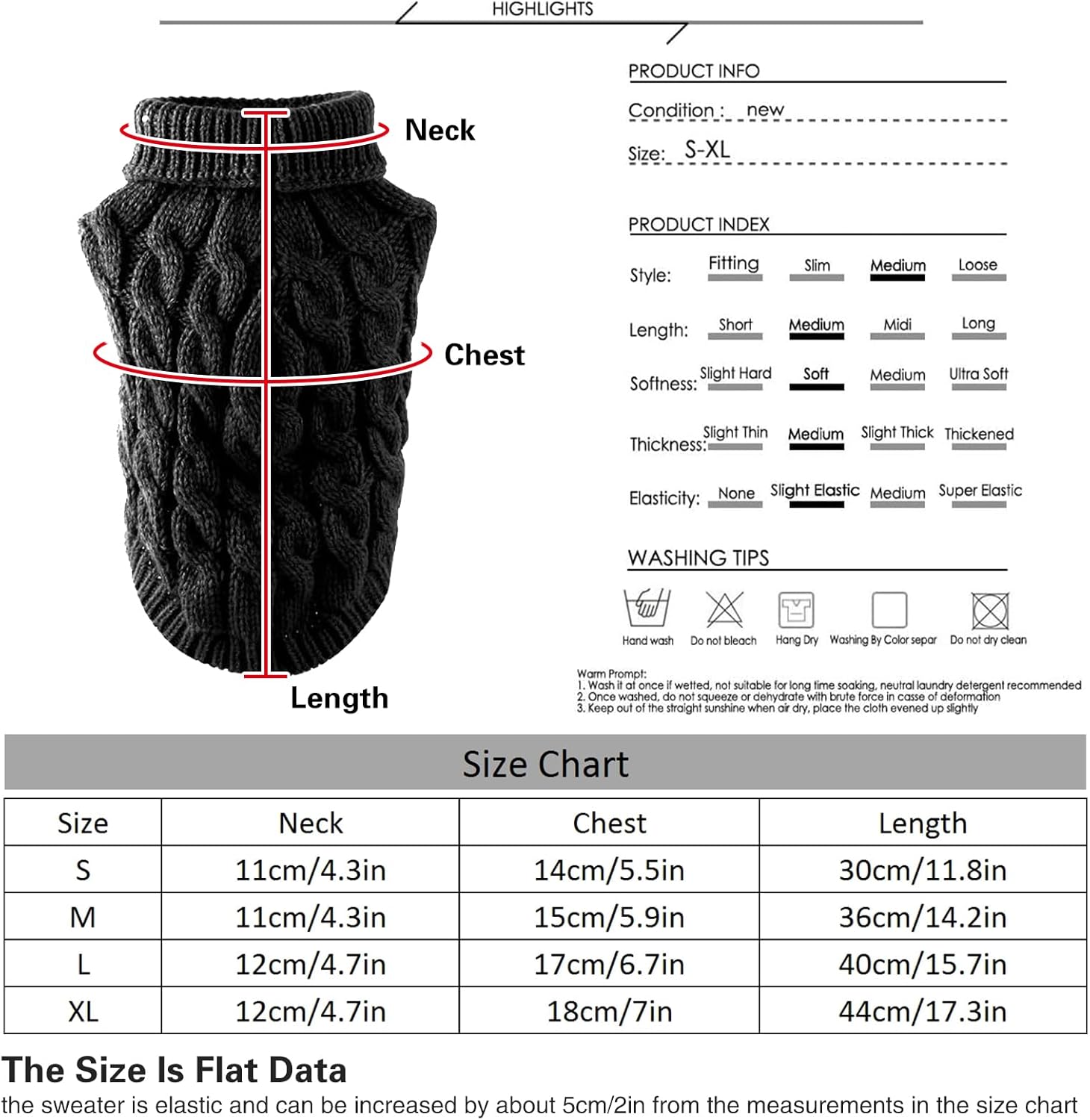 Pet Dog Turtleneck Knitting Sweater Coat Winter | PetNestUK