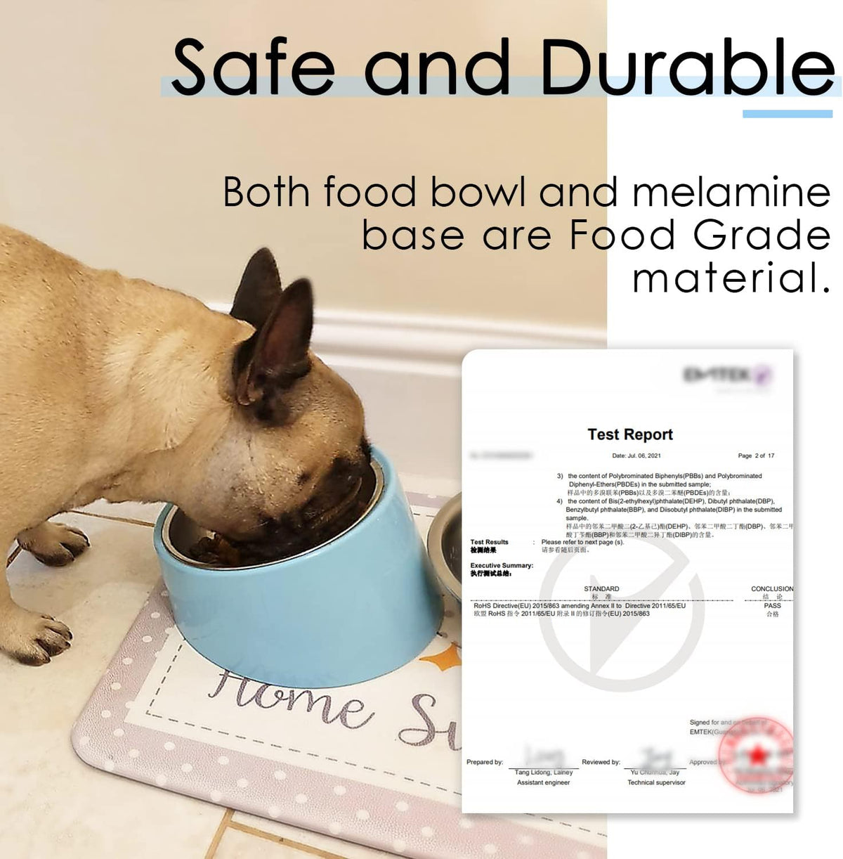 SuperDesign Slanted Stainless-Steel Pet Bowl