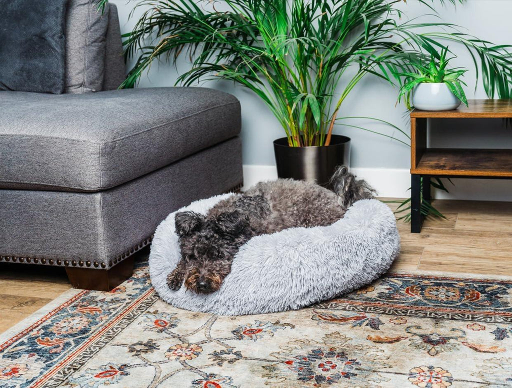 Woof & Whiskers Donut Beds For Dogs Grey Dog Bed | PetNestUK