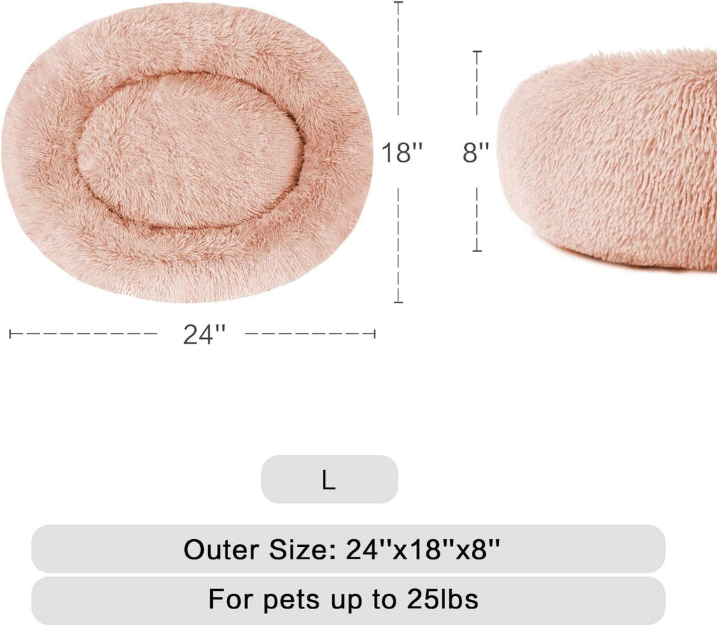 MFOX Faux-Fur Donut Pet Bed