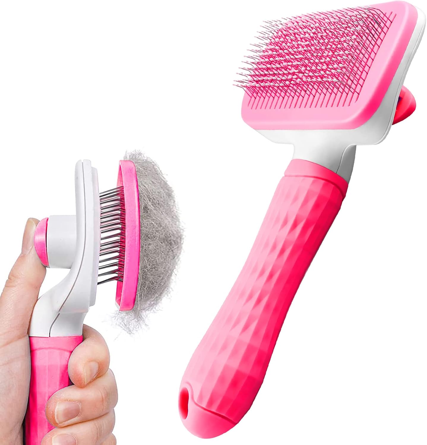 Dog Brush Cat Brush Grooming Comb,Self Cleaning | PetNestUK